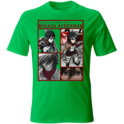 Otaku Hub Store kiwigreen / S T-Shirt Unisex T-Shirt Unisex Mikasa Ackerman Attack of Titan Anime, Abbigliamento anime, anime store, accessori anime, manga, manga store, abbigliamento manga accessori manga