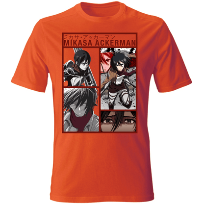 Otaku Hub Store neonorange / S T-Shirt Unisex T-Shirt Unisex Mikasa Ackerman Attack of Titan Anime, Abbigliamento anime, anime store, accessori anime, manga, manga store, abbigliamento manga accessori manga