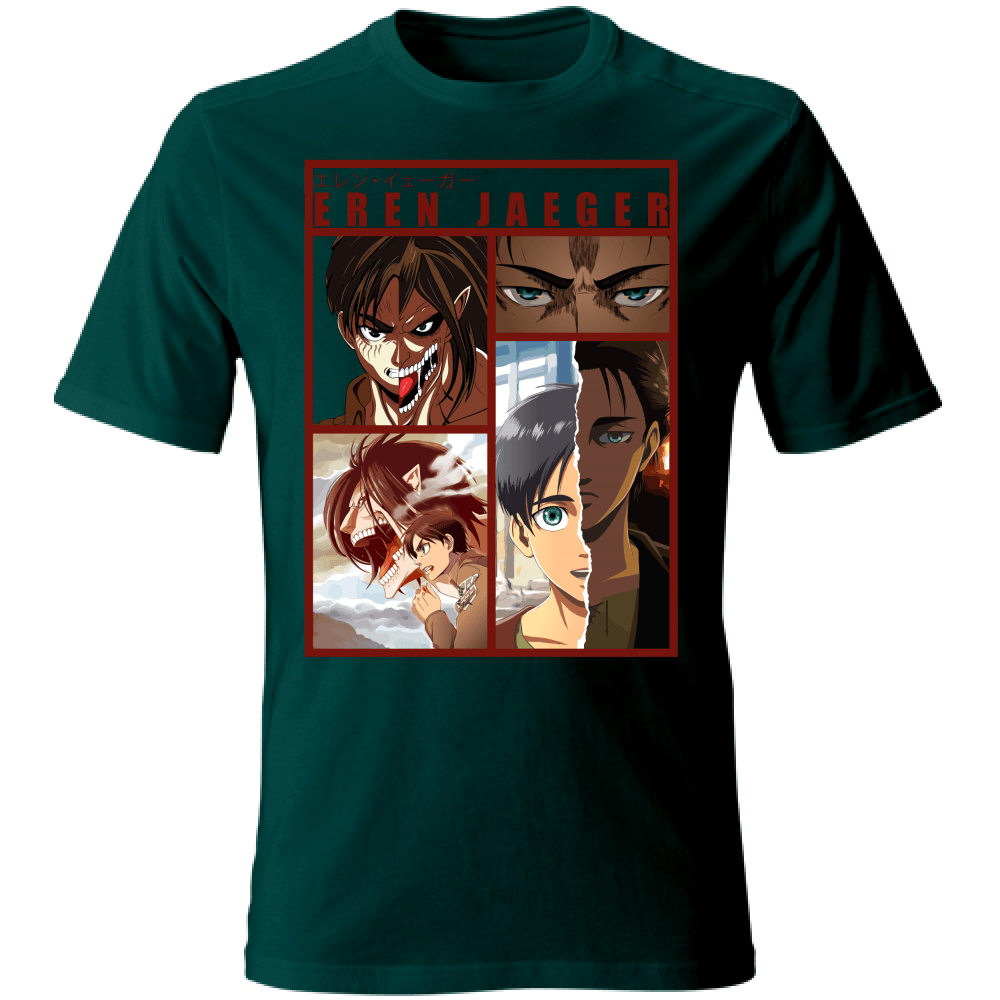 Otaku Hub Store bottlegreen / S T-Shirt Unisex T-Shirt Unisex T-shirt Eren Jaeger Anime, Abbigliamento anime, anime store, accessori anime, manga, manga store, abbigliamento manga accessori manga