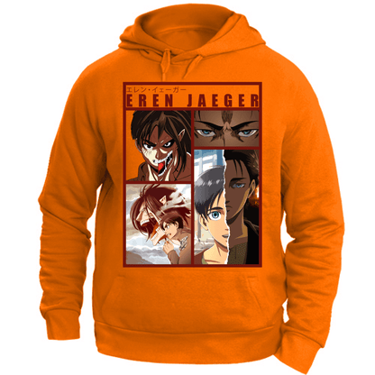 Otaku Hub Store orange / XS Felpa Unisex con Cappuccio Felpa Unisex con Cappuccio Felpa Unisex Eren Jaeger Attack of Titan Anime, Abbigliamento anime, anime store, accessori anime, manga, manga store, abbigliamento manga accessori manga