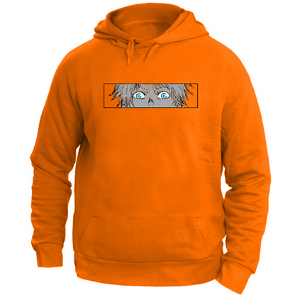 Otaku Hub Store orange / XS Felpa Unisex con Cappuccio Felpa Unisex con Cappuccio Gojo Jujutsu Kaisen Anime, Abbigliamento anime, anime store, accessori anime, manga, manga store, abbigliamento manga accessori manga