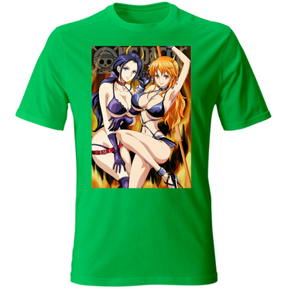 Otaku Hub Store kiwigreen / S T-Shirt Unisex T-Shirt Unisex Robin & Nami One Piece Anime, Abbigliamento anime, anime store, accessori anime, manga, manga store, abbigliamento manga accessori manga