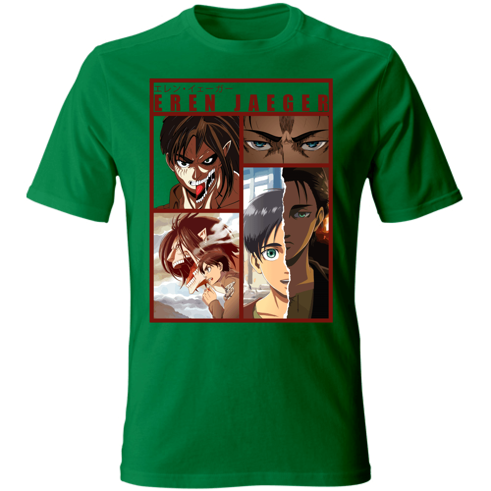 Otaku Hub Store kellygreen / S T-Shirt Unisex T-Shirt Unisex T-shirt Eren Jaeger Anime, Abbigliamento anime, anime store, accessori anime, manga, manga store, abbigliamento manga accessori manga