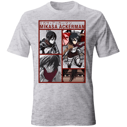 Otaku Hub Store greymarble / S T-Shirt Unisex T-Shirt Unisex Mikasa Ackerman Attack of Titan Anime, Abbigliamento anime, anime store, accessori anime, manga, manga store, abbigliamento manga accessori manga