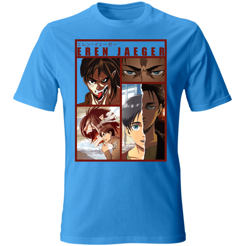 Otaku Hub Store lightblue / S T-Shirt Unisex T-Shirt Unisex T-shirt Eren Jaeger Anime, Abbigliamento anime, anime store, accessori anime, manga, manga store, abbigliamento manga accessori manga