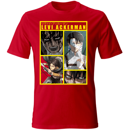 Otaku Hub Store red / S T-Shirt Unisex T-Shirt Unisex Levi Ackerman Attack of Titan Anime, Abbigliamento anime, anime store, accessori anime, manga, manga store, abbigliamento manga accessori manga