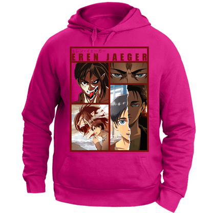 Otaku Hub Store fuchsia / XS Felpa Unisex con Cappuccio Felpa Unisex con Cappuccio Felpa Unisex Eren Jaeger Attack of Titan Anime, Abbigliamento anime, anime store, accessori anime, manga, manga store, abbigliamento manga accessori manga