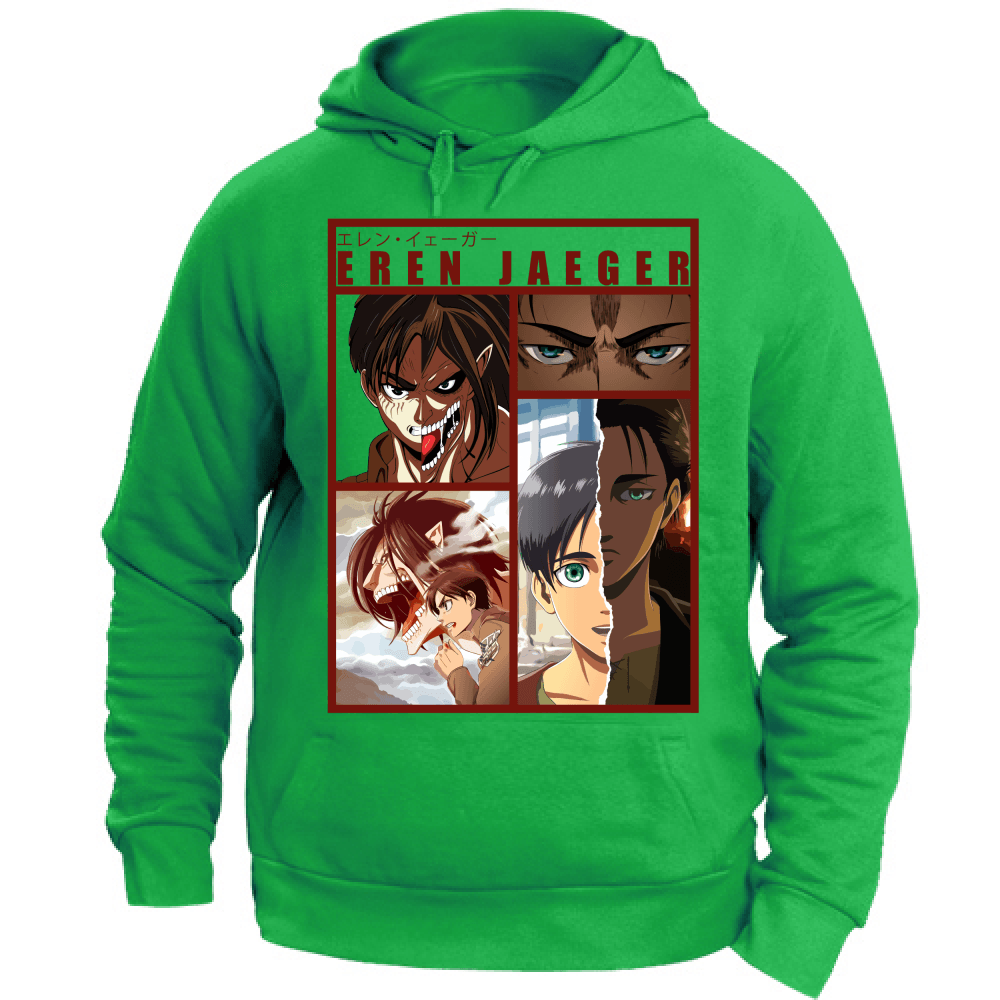 Otaku Hub Store kellygreen / XS Felpa Unisex con Cappuccio Felpa Unisex con Cappuccio Felpa Unisex Eren Jaeger Attack of Titan Anime, Abbigliamento anime, anime store, accessori anime, manga, manga store, abbigliamento manga accessori manga