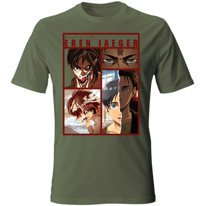 Otaku Hub Store militarygreen / S T-Shirt Unisex T-Shirt Unisex T-shirt Eren Jaeger Anime, Abbigliamento anime, anime store, accessori anime, manga, manga store, abbigliamento manga accessori manga