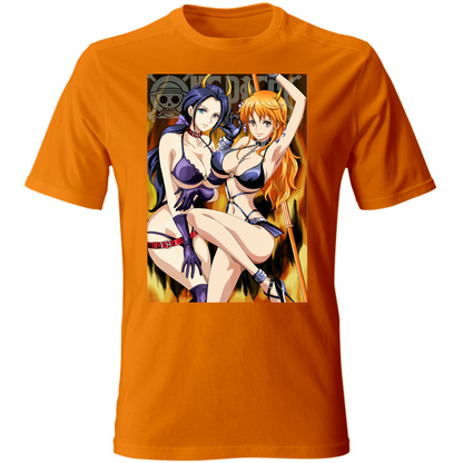 Otaku Hub Store orange / S T-Shirt Unisex T-Shirt Unisex Robin & Nami One Piece Anime, Abbigliamento anime, anime store, accessori anime, manga, manga store, abbigliamento manga accessori manga