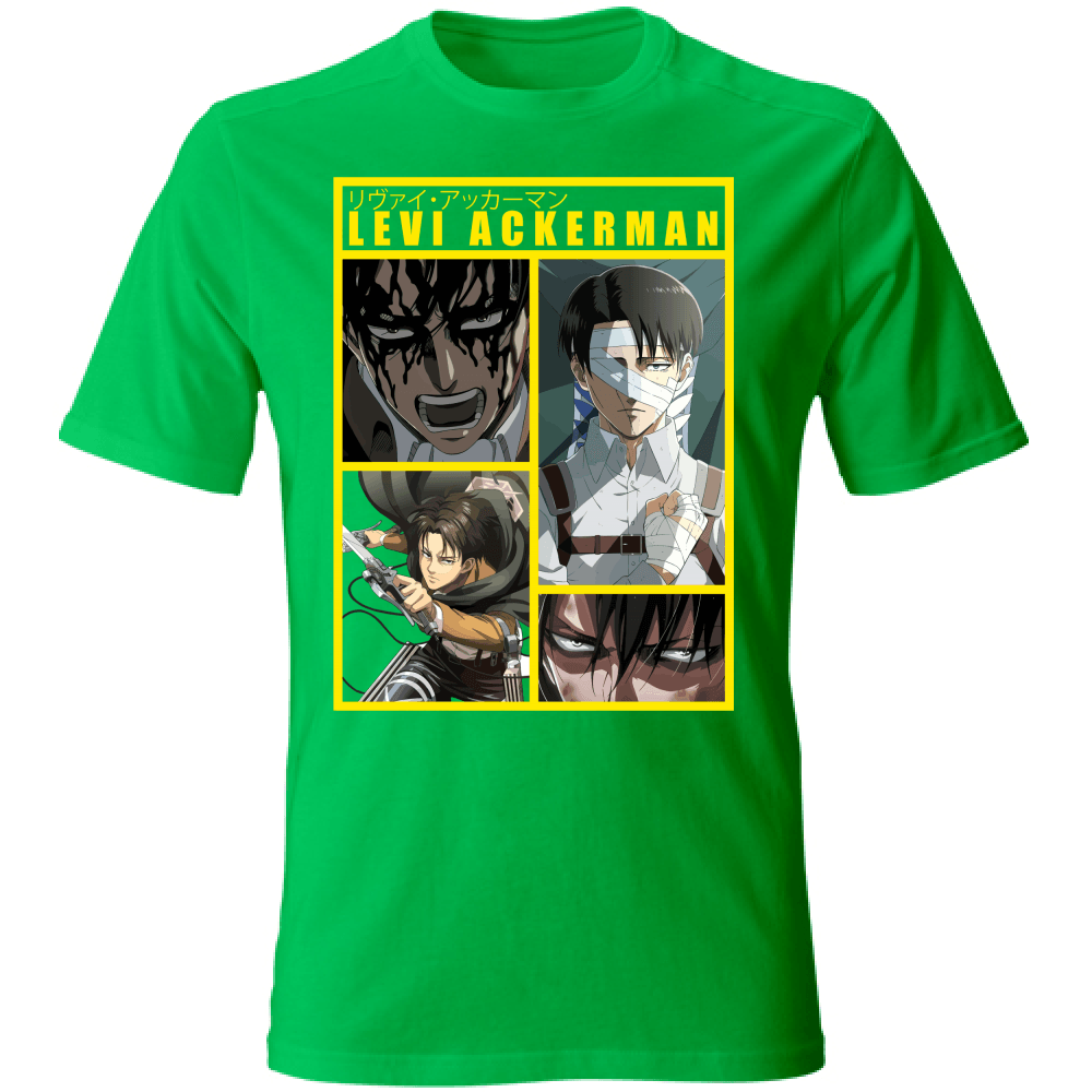 Otaku Hub Store kiwigreen / S T-Shirt Unisex T-Shirt Unisex Levi Ackerman Attack of Titan Anime, Abbigliamento anime, anime store, accessori anime, manga, manga store, abbigliamento manga accessori manga