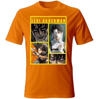 Otaku Hub Store orange / S T-Shirt Unisex T-Shirt Unisex Levi Ackerman Attack of Titan Anime, Abbigliamento anime, anime store, accessori anime, manga, manga store, abbigliamento manga accessori manga