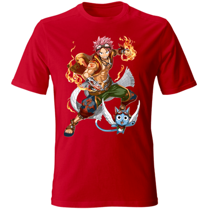 Otaku Hub Store red / S T-Shirt Unisex T-Shirt Unisex Natsu & Happy Fairy Tail Anime, Abbigliamento anime, anime store, accessori anime, manga, manga store, abbigliamento manga accessori manga