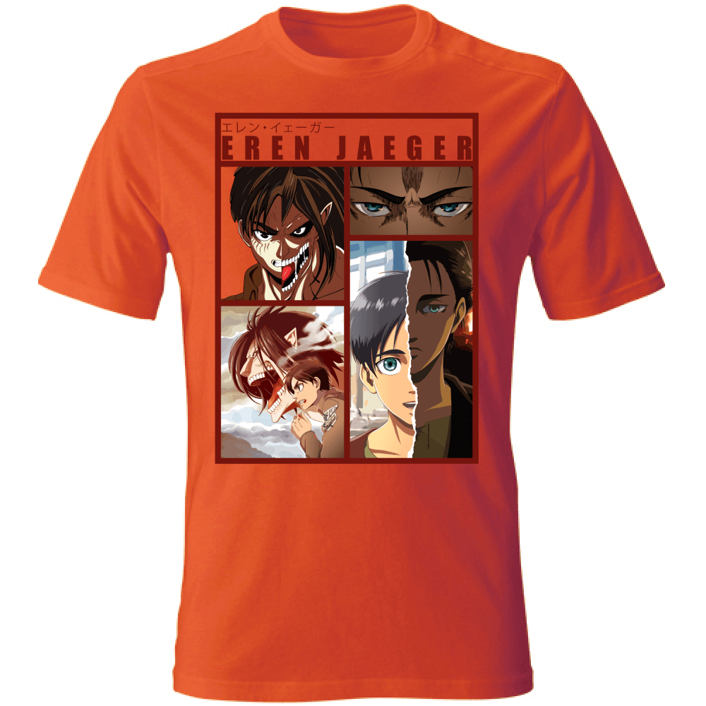 Otaku Hub Store neonorange / S T-Shirt Unisex T-Shirt Unisex T-shirt Eren Jaeger Anime, Abbigliamento anime, anime store, accessori anime, manga, manga store, abbigliamento manga accessori manga