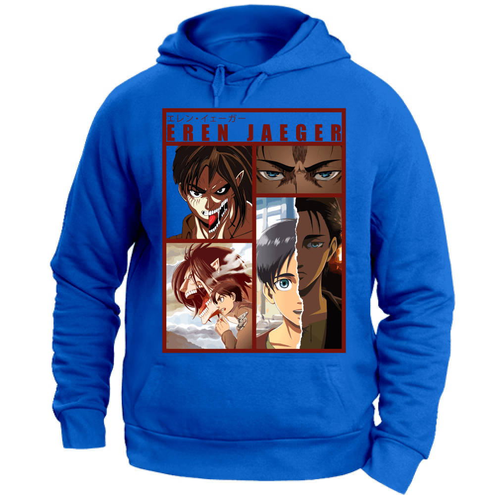 Otaku Hub Store blueroyal / XS Felpa Unisex con Cappuccio Felpa Unisex con Cappuccio Felpa Unisex Eren Jaeger Attack of Titan Anime, Abbigliamento anime, anime store, accessori anime, manga, manga store, abbigliamento manga accessori manga