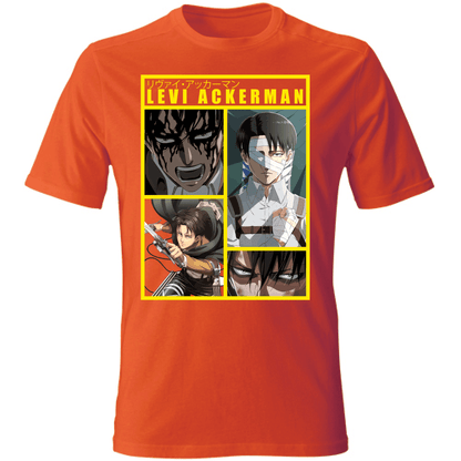 Otaku Hub Store neonorange / S T-Shirt Unisex T-Shirt Unisex Levi Ackerman Attack of Titan Anime, Abbigliamento anime, anime store, accessori anime, manga, manga store, abbigliamento manga accessori manga