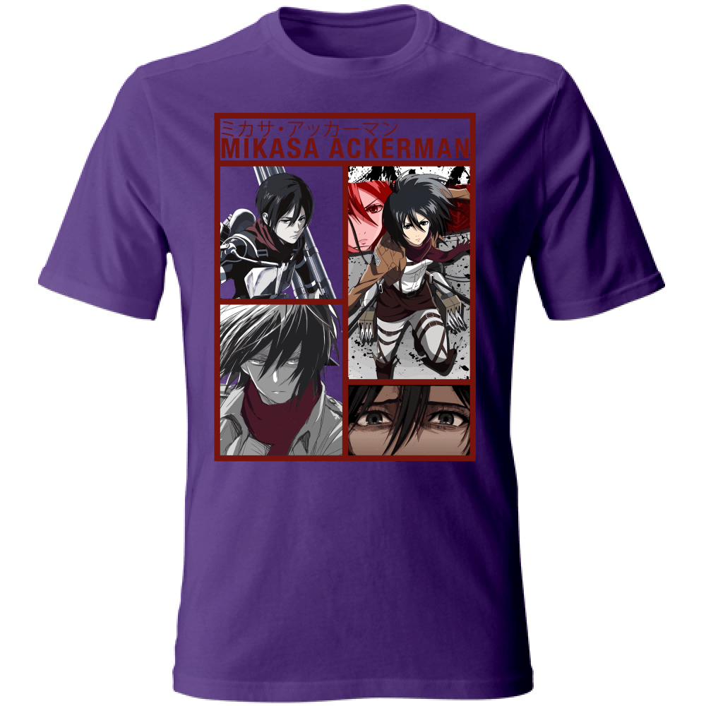 Otaku Hub Store deepberry / S T-Shirt Unisex T-Shirt Unisex Mikasa Ackerman Attack of Titan Anime, Abbigliamento anime, anime store, accessori anime, manga, manga store, abbigliamento manga accessori manga