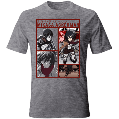 Otaku Hub Store heathergrey / S T-Shirt Unisex T-Shirt Unisex Mikasa Ackerman Attack of Titan Anime, Abbigliamento anime, anime store, accessori anime, manga, manga store, abbigliamento manga accessori manga