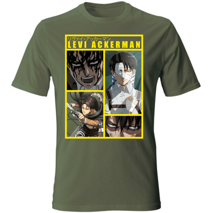 Otaku Hub Store militarygreen / S T-Shirt Unisex T-Shirt Unisex Levi Ackerman Attack of Titan Anime, Abbigliamento anime, anime store, accessori anime, manga, manga store, abbigliamento manga accessori manga