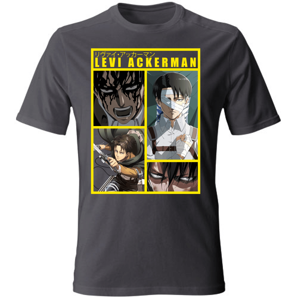 Otaku Hub Store darkgrey / S T-Shirt Unisex T-Shirt Unisex Levi Ackerman Attack of Titan Anime, Abbigliamento anime, anime store, accessori anime, manga, manga store, abbigliamento manga accessori manga