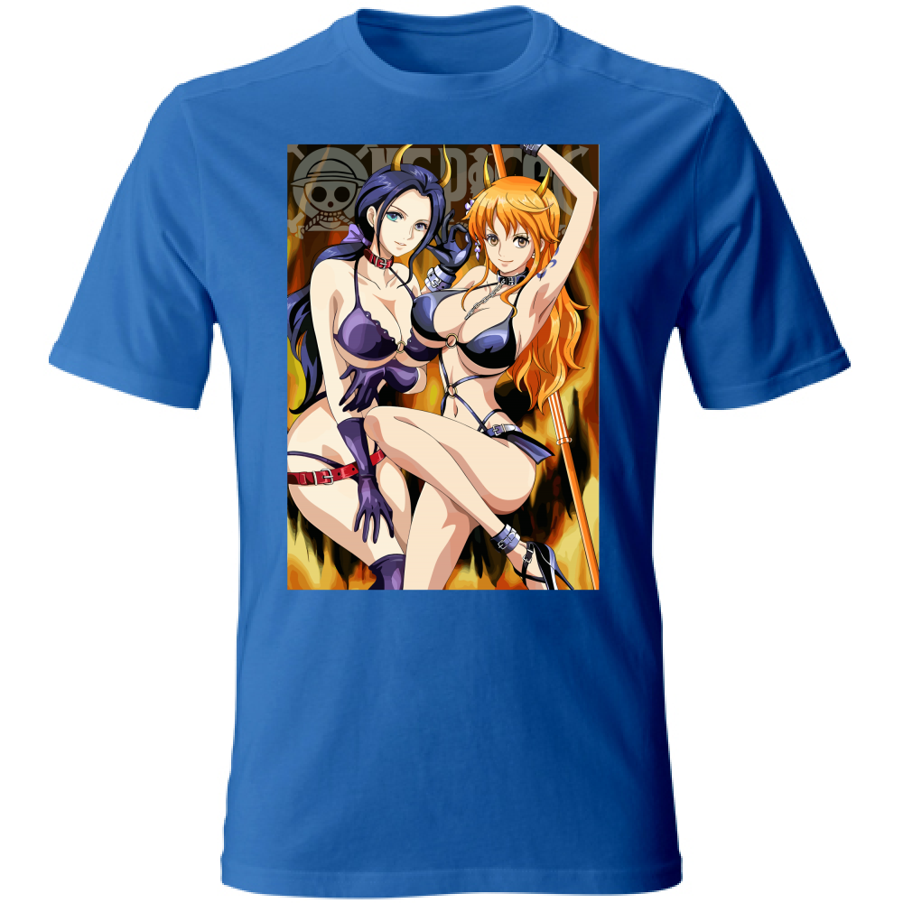 Otaku Hub Store blueroyal / S T-Shirt Unisex T-Shirt Unisex Robin & Nami One Piece Anime, Abbigliamento anime, anime store, accessori anime, manga, manga store, abbigliamento manga accessori manga