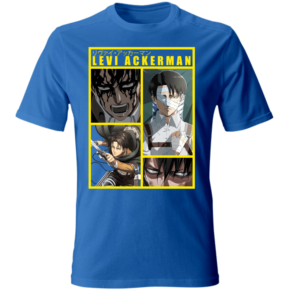 Otaku Hub Store blueroyal / S T-Shirt Unisex T-Shirt Unisex Levi Ackerman Attack of Titan Anime, Abbigliamento anime, anime store, accessori anime, manga, manga store, abbigliamento manga accessori manga