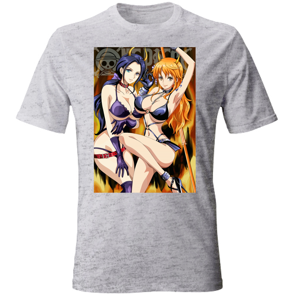 Otaku Hub Store greymarble / S T-Shirt Unisex T-Shirt Unisex Robin & Nami One Piece Anime, Abbigliamento anime, anime store, accessori anime, manga, manga store, abbigliamento manga accessori manga