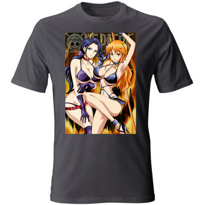 Otaku Hub Store darkgrey / S T-Shirt Unisex T-Shirt Unisex Robin & Nami One Piece Anime, Abbigliamento anime, anime store, accessori anime, manga, manga store, abbigliamento manga accessori manga