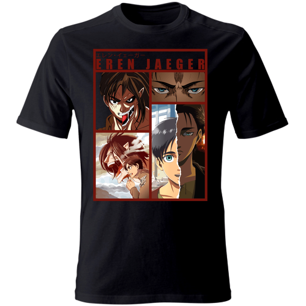 Otaku Hub Store black / S T-Shirt Unisex T-Shirt Unisex T-shirt Eren Jaeger Anime, Abbigliamento anime, anime store, accessori anime, manga, manga store, abbigliamento manga accessori manga