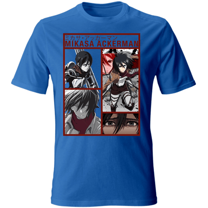 Otaku Hub Store blueroyal / S T-Shirt Unisex T-Shirt Unisex Mikasa Ackerman Attack of Titan Anime, Abbigliamento anime, anime store, accessori anime, manga, manga store, abbigliamento manga accessori manga