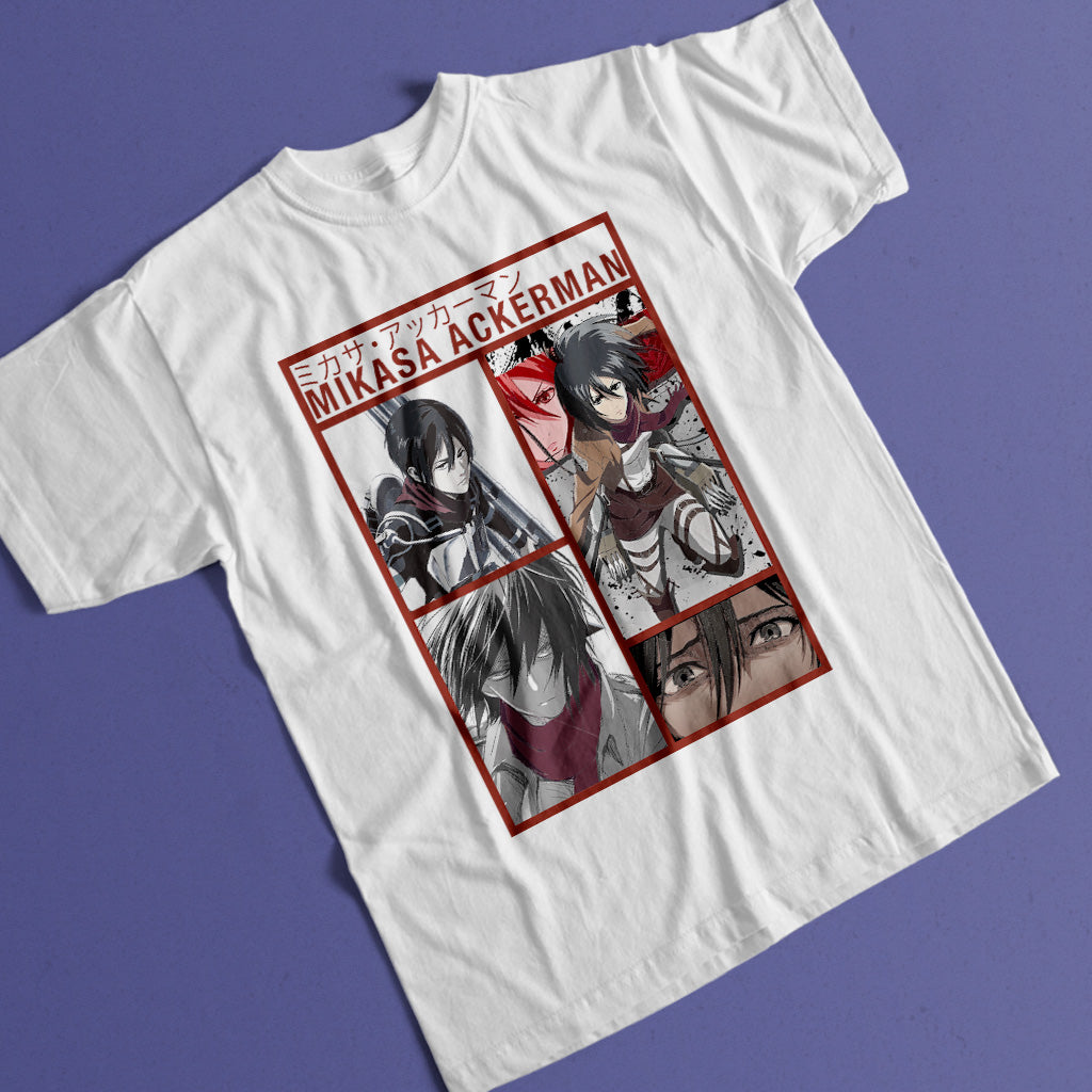 Otaku Hub Store T-Shirt Unisex T-Shirt Unisex Mikasa Ackerman Attack of Titan Anime, Abbigliamento anime, anime store, accessori anime, manga, manga store, abbigliamento manga accessori manga