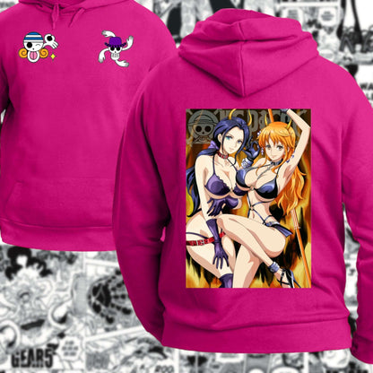 Otaku Hub Store Felpa Unisex con Cappuccio Felpa Unisex con Cappuccio Robin & Nami One Piece Anime, Abbigliamento anime, anime store, accessori anime, manga, manga store, abbigliamento manga accessori manga