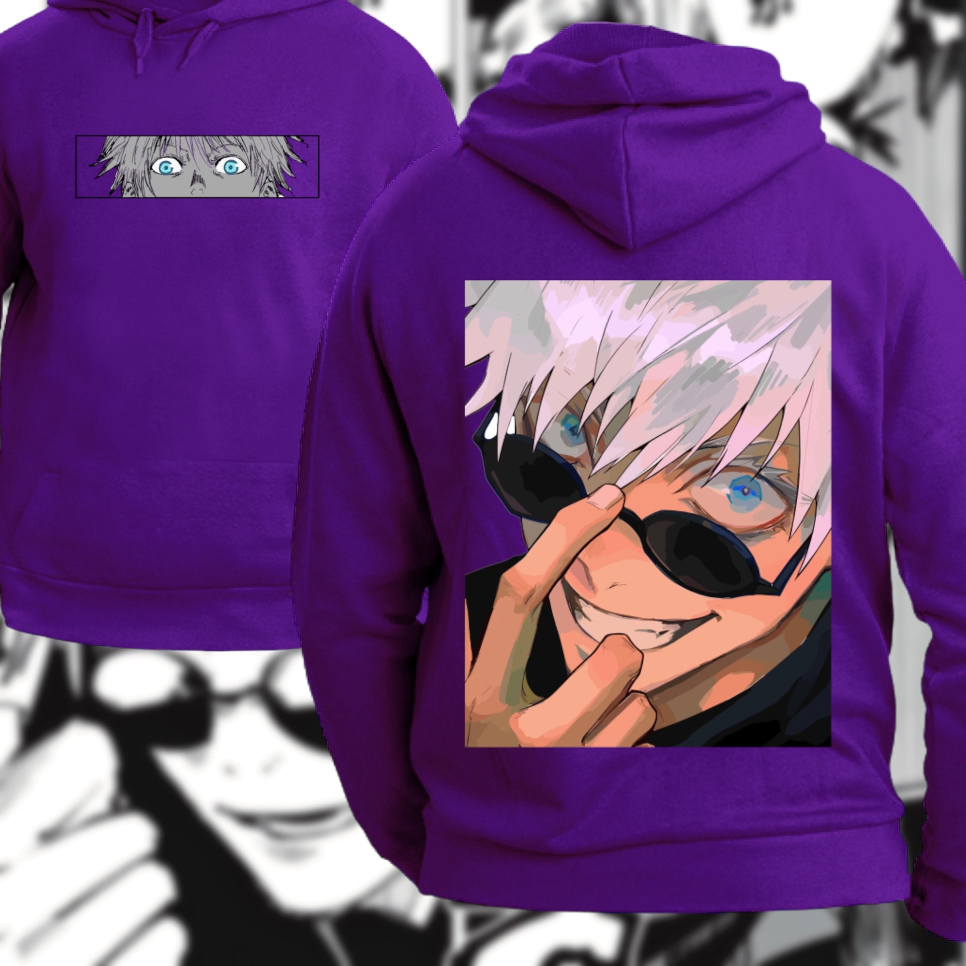 Otaku Hub Store Felpa Unisex con Cappuccio Felpa Unisex con Cappuccio Gojo Jujutsu Kaisen Anime, Abbigliamento anime, anime store, accessori anime, manga, manga store, abbigliamento manga accessori manga