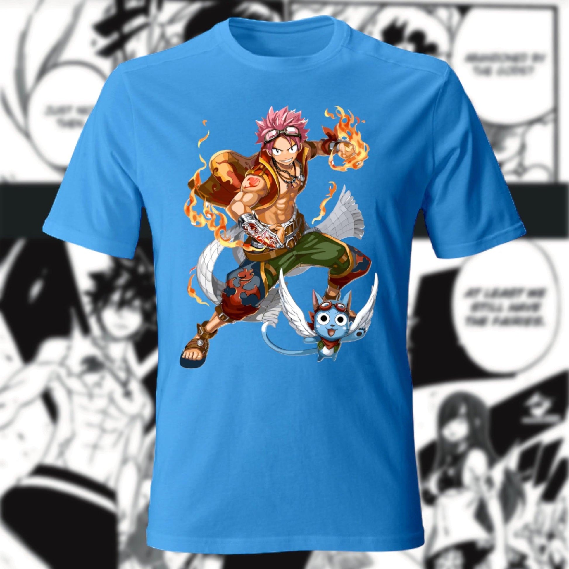 Otaku Hub Store T-Shirt Unisex T-Shirt Unisex Natsu & Happy Fairy Tail Anime, Abbigliamento anime, anime store, accessori anime, manga, manga store, abbigliamento manga accessori manga