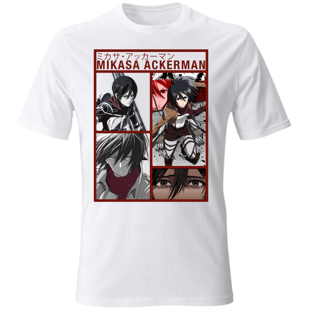 Otaku Hub Store T-Shirt Unisex T-Shirt Unisex Mikasa Ackerman Attack of Titan Anime, Abbigliamento anime, anime store, accessori anime, manga, manga store, abbigliamento manga accessori manga